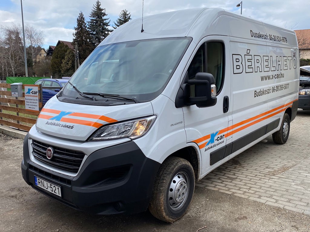 Fiat Ducato zárt tehergépkocsi bérlés – X-Car Dunakeszi
